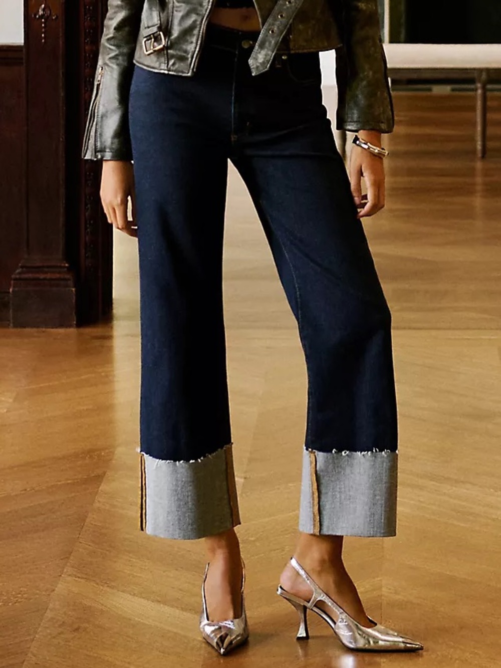 Anthro Pilcro Scotty Cuffed High Rise Straight Leg Jeans Size 30